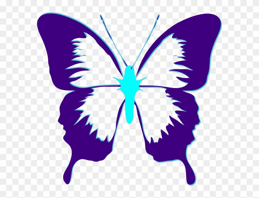 Purple K - Butterfly Clip Art #343308