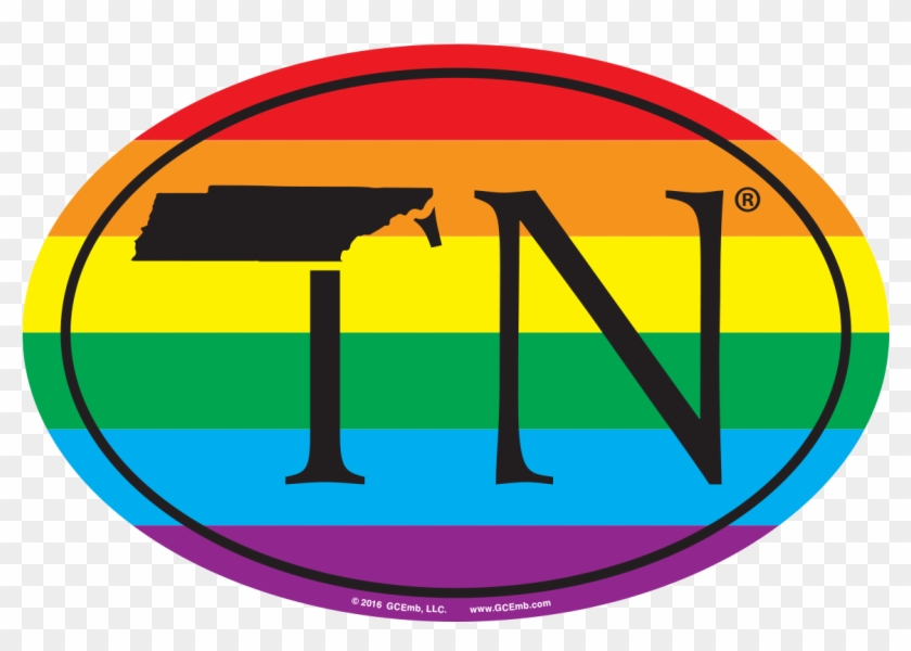 Tn Â€“ Tennessee Lgbt Removable 6â€³ X 4â€³ Euro - Circle #344455