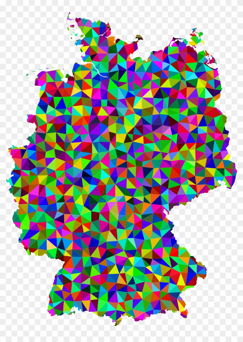 Low Poly Germany Map - Portable Network Graphics #345973