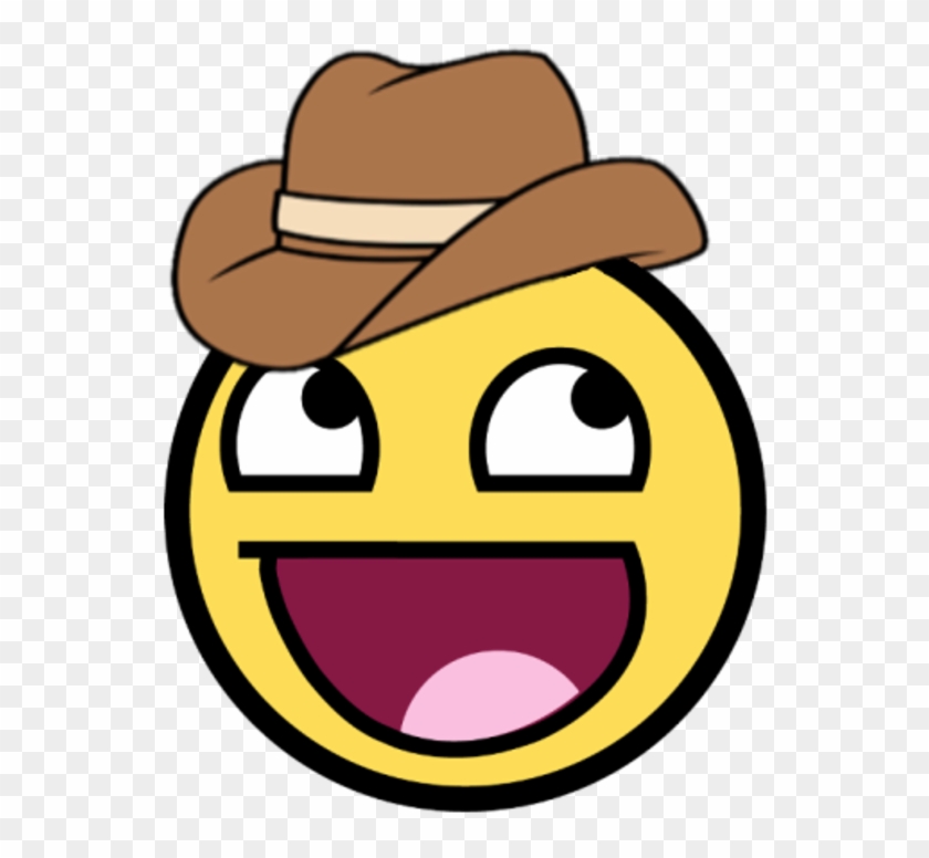 Awesome Cowboy Smiley - Awesome Face #349596