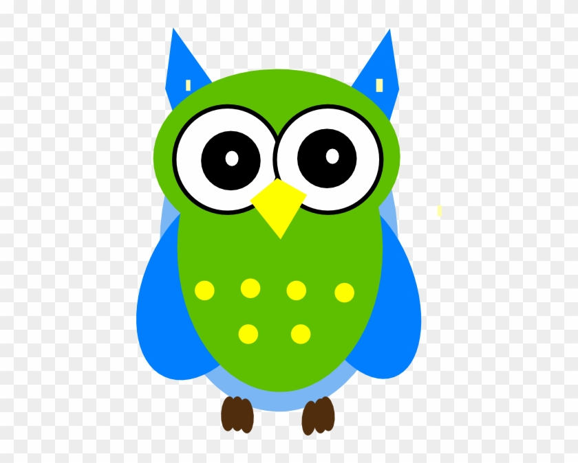 Blue Owl Clip Art - Blue And Green Owl #351874