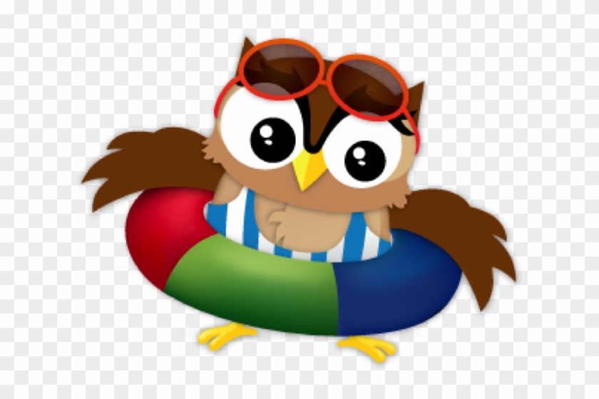 Sw Edwin Day At The Beach - Beach Owl Clipart #352062