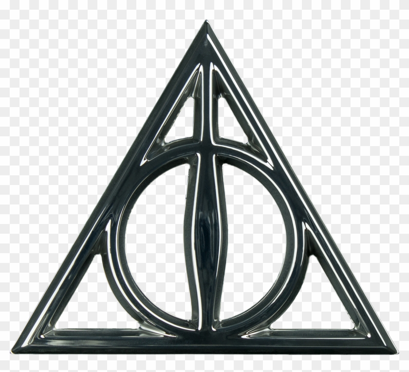 Elementair kever Parameters Deathly Hallows Chrome Premium Emblem Harry Potter - Logos De Harry Potter  - Free Transparent PNG Clipart Images Download