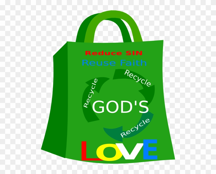 Recycle God S Love Clip Art At Clker - Tote Bag #352923