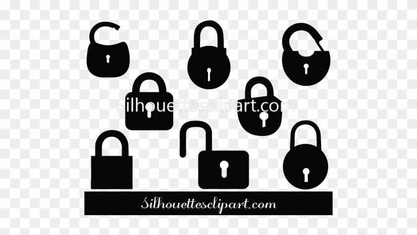 Lock Silhouette Vector Graphics Free Download Free - Vector Graphics #353607