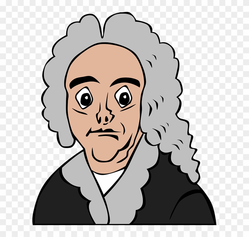 Free Vector Handel Cartoon Clip Art - George Frideric Handel Cartoon #354435