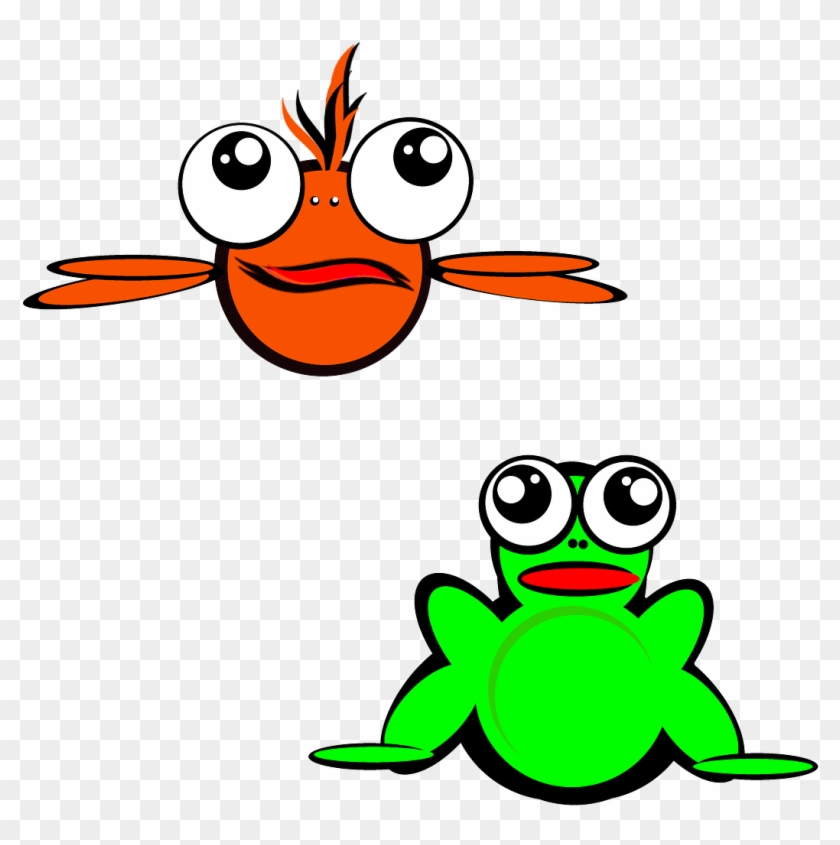 Funny Cartoon Fish 24, Buy Clip Art - Fish And Frog Clipart #354828