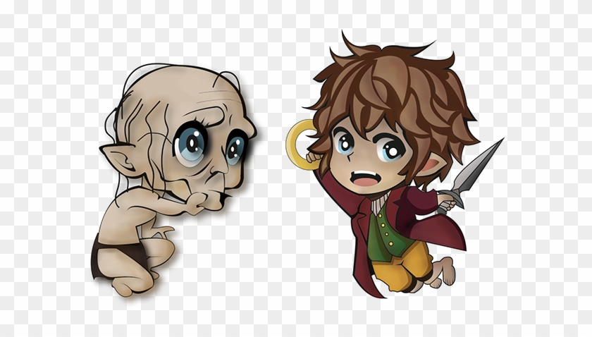 Frodo Gollum Kawaii - Frodo Cartoon Png #356114