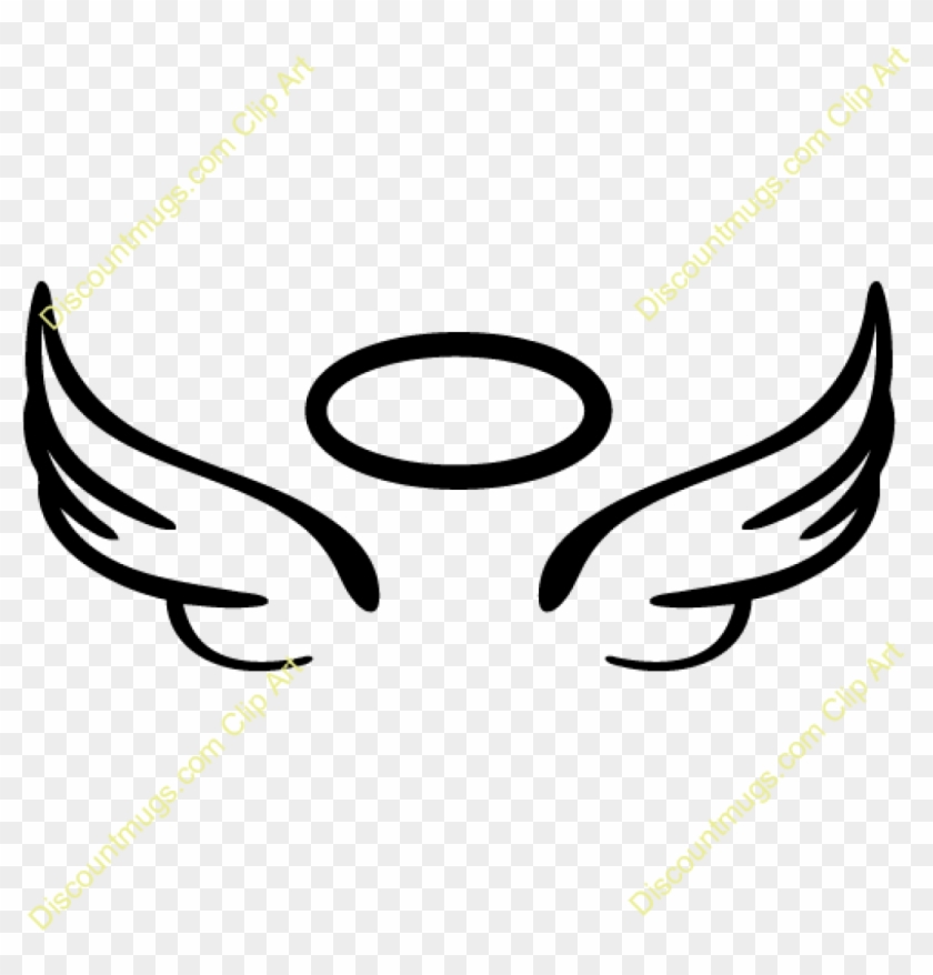 Halo Clipart Angel Wings With Halo Clipart Clipart - Easy Angel Wing ...