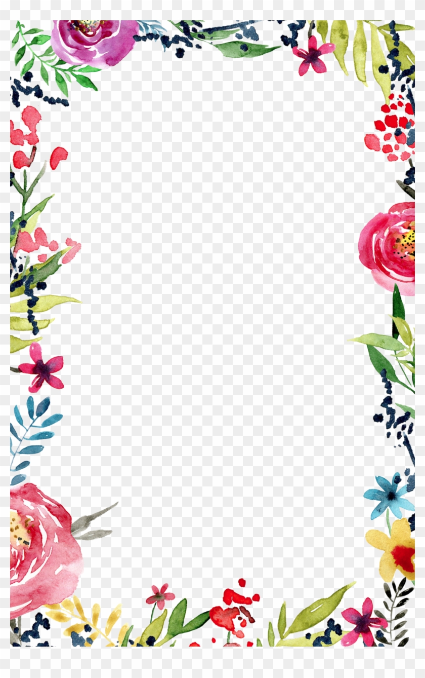 Frame Templates Free - Flower Border Transparent Background - Free  Transparent PNG Clipart Images Download