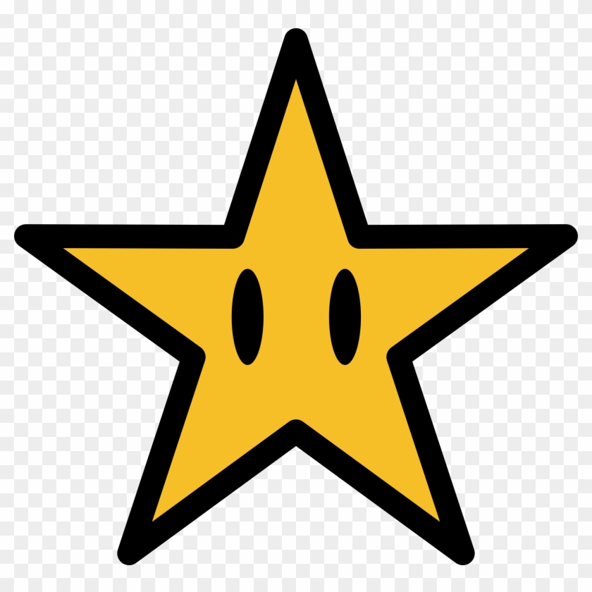 Star With Eyes Mario Star Svg Free Transparent PNG Clipart Images