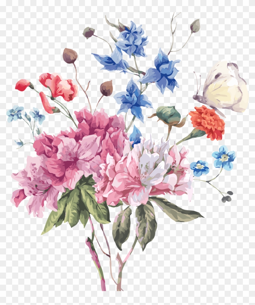 Flower Bouquet Stock Photography Stock Illustration - Spring Flower Bouquet Watercolor #362414