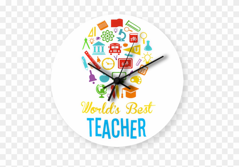 World Best Teacher Printed Wall Clock - Printing #362910