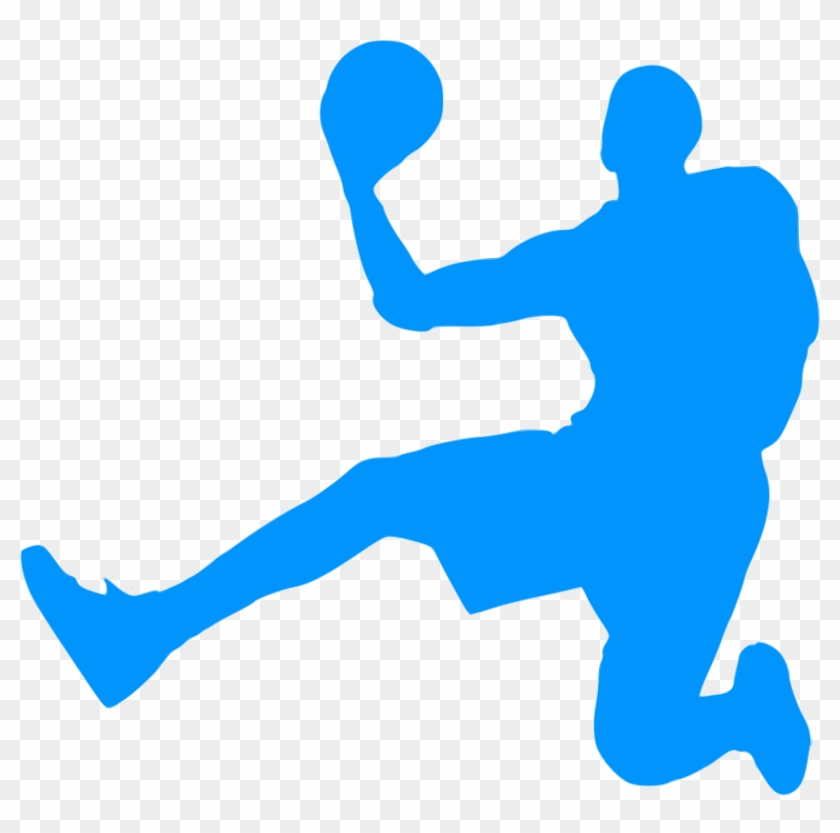 Silhouette Basket 03 - Basketball Player Blue Png #372114