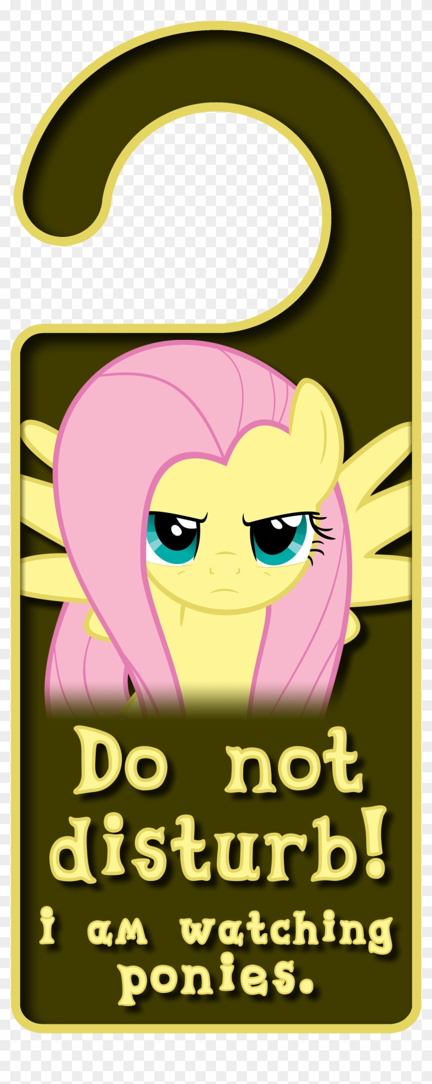 Fluttershy Door Knob Hanger By Thorinair Fluttershy - Mlp Door Hanger #373546