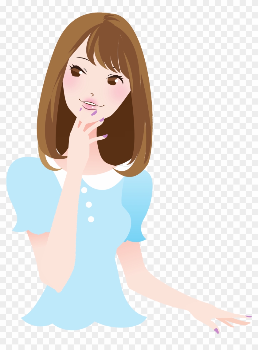 Hand Drawing Cartoon Girl For Profile Picture, Girl, Cartoon, Woman PNG and  Vector with Transparent Background for Free Download