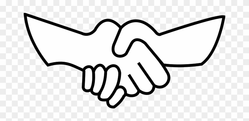 Openclipart-vectors - Pixabay - - Draw Shaking Hands Easy #378847