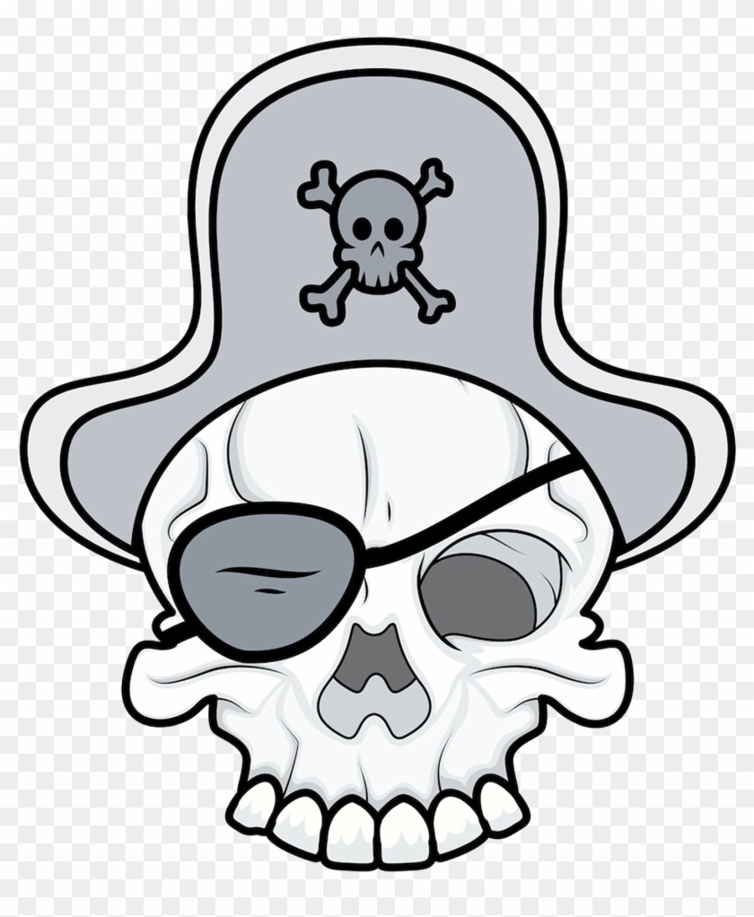 Skull Piracy Illustration - Skull Piracy Illustration #379036