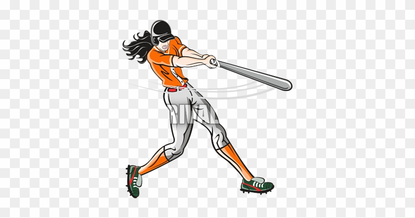 Photo Softball Png Image - Softball Player Swinging Bat #379552