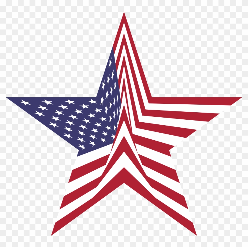 Free Clipart Of A Star With An American Flag Pattern - Ein Stern Mit Einem  Flagge-Muster Untersetzer - Free Transparent Png Clipart Images Download