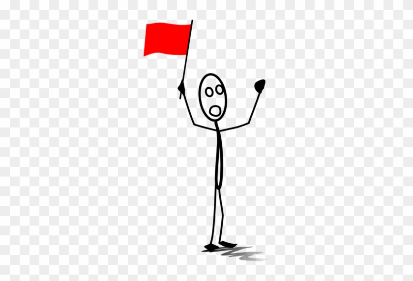 Al With Red Flag - Clip Art Red Flag #381389