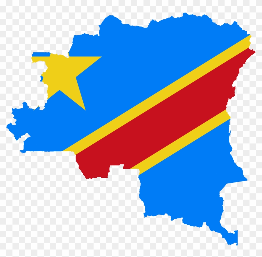 Flag Map Of Greater Congo - Democratic Republic Of Congo Flag Map #381890
