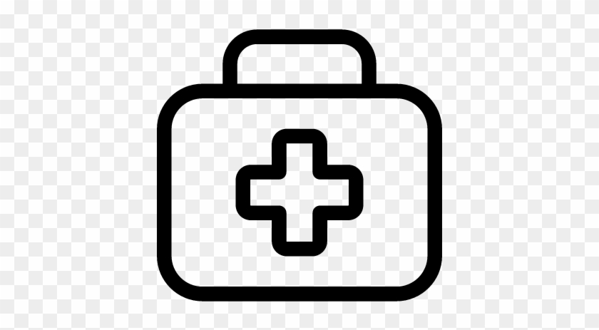 first aid kit clipart black and white