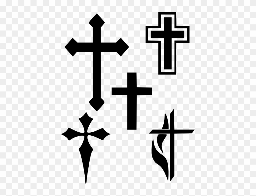 Simple Cross Tattoo Outlines