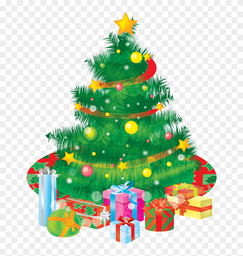 Christmas Tree With Presents Clipart - X Mas Tree Download - Free ...