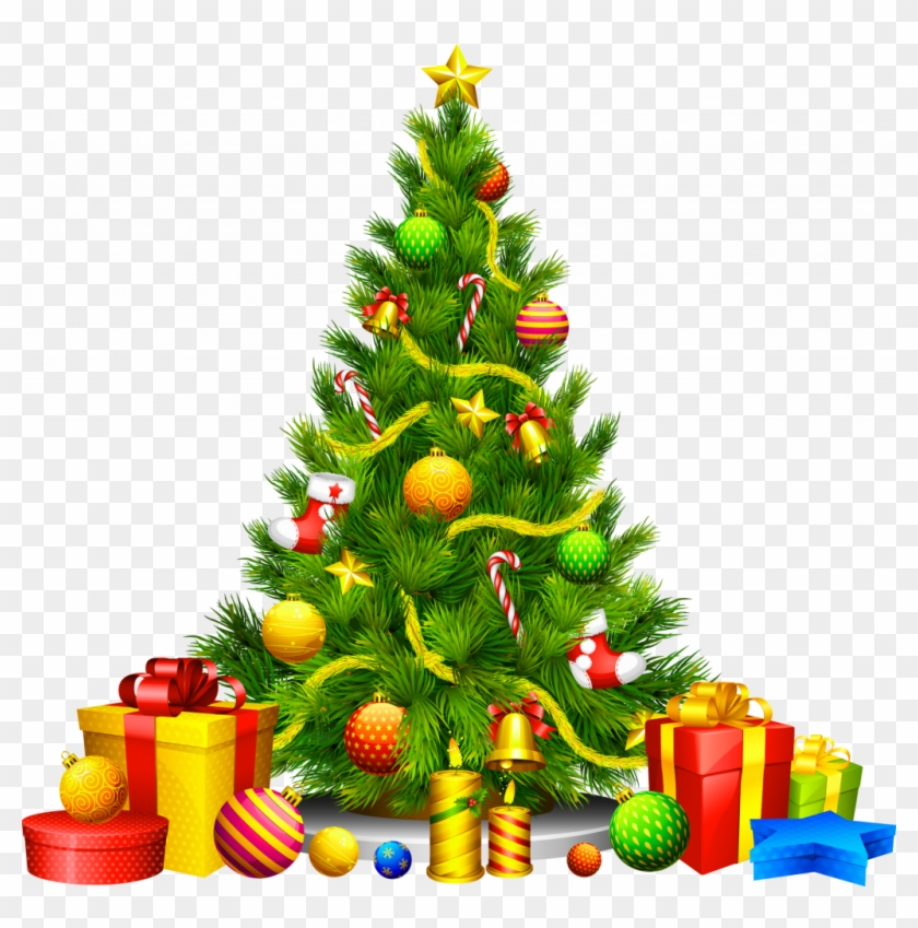 Merry Christmas Tree Clip Art - Christmas Tree Clip Art #384218