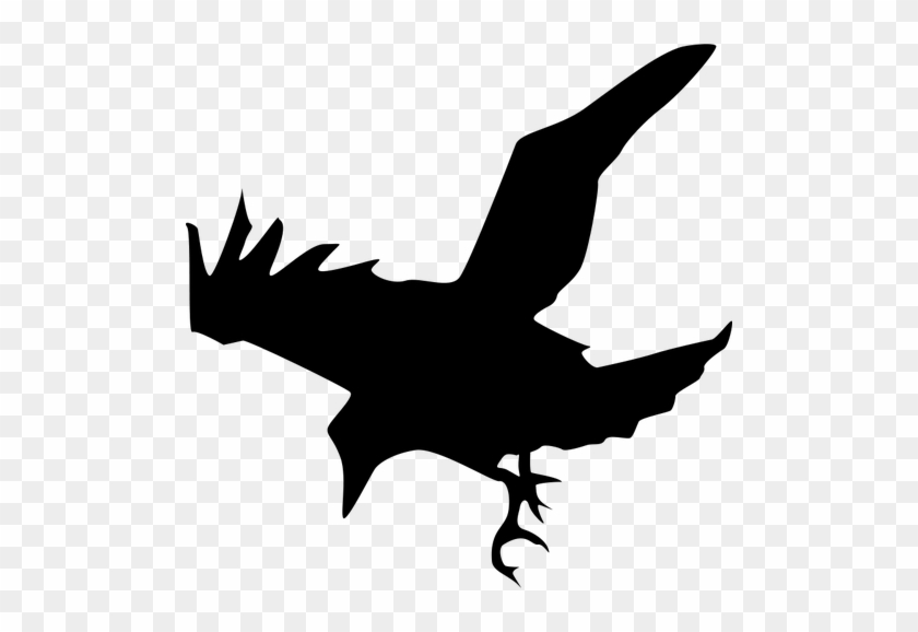 20914 White Dove Silhouette Clip Art Public Domain - Raven Silhouette #384459