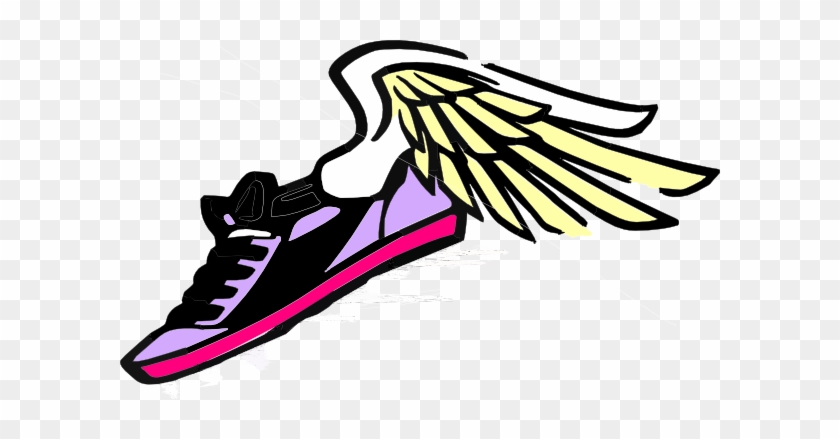 Running Shoe With Wings Clip Art