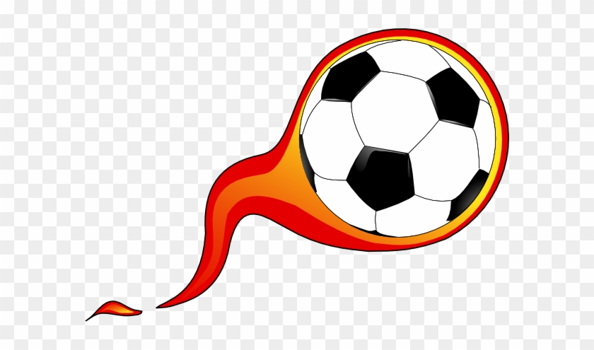 Soccerballflames Clip Art At Clker - Soccer Ball #61601