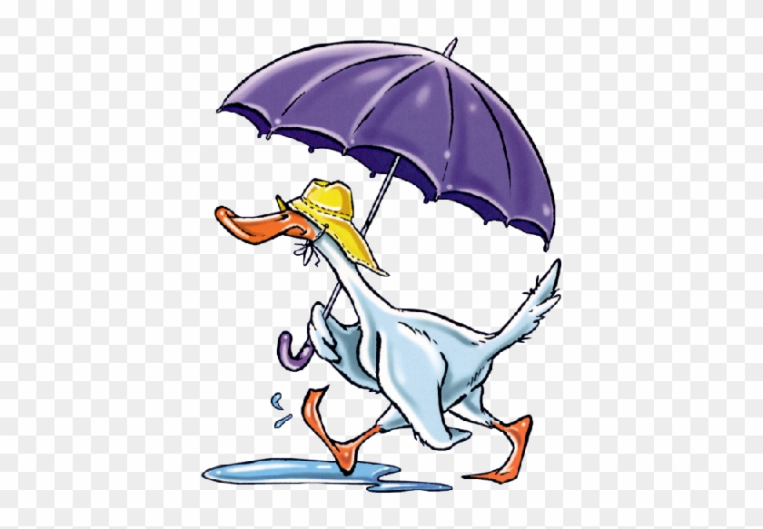 clipart duck with umbrella