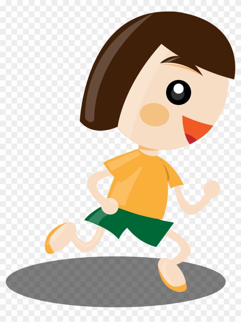 Person Running Clipart Image - Cartoon Girl Running Png #63713