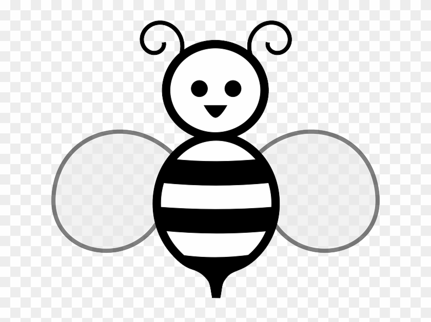 Black And White Bee Clip Art #65403