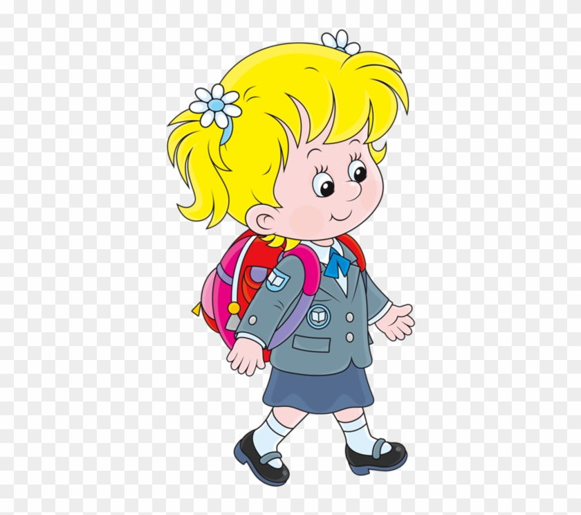 Lista Para La Escuela - Walking To School Clipart #386309