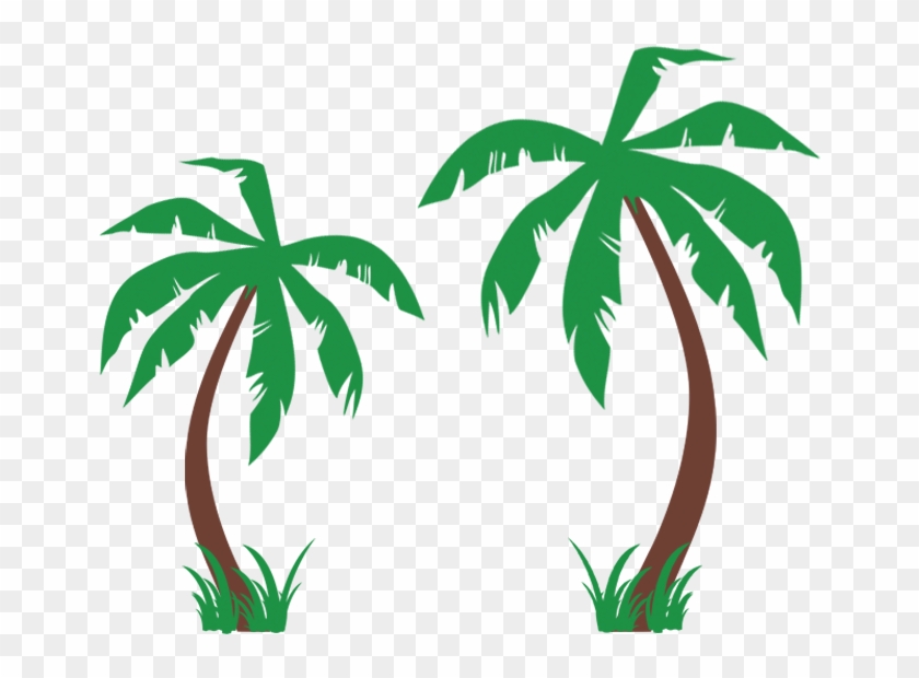 Palm Tree Decal For Wall Coconut Trees With Grass Wall - Palm Tree With Grass #386650