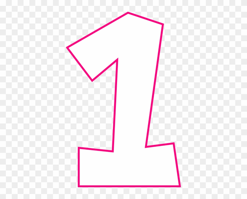 pink number 1 vector