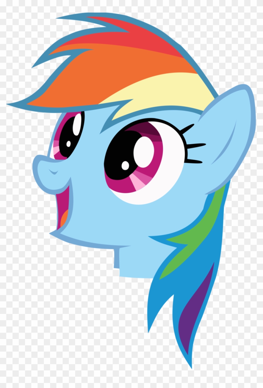 Rainbow Dash Rarity Pinkie Pie Applejack Derpy Hooves - My Little Pony Rainbow Dash Head #388633