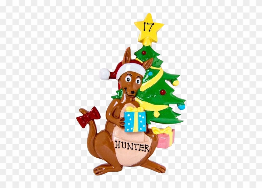 santa kangaroo clipart