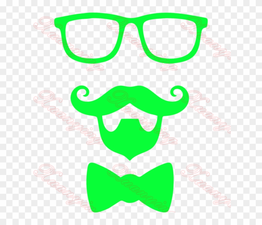 Fluorescent Sticker 10cm*13cm Mustache Beard Tie Boy - Beard And Moustache Sticker Hd #390626