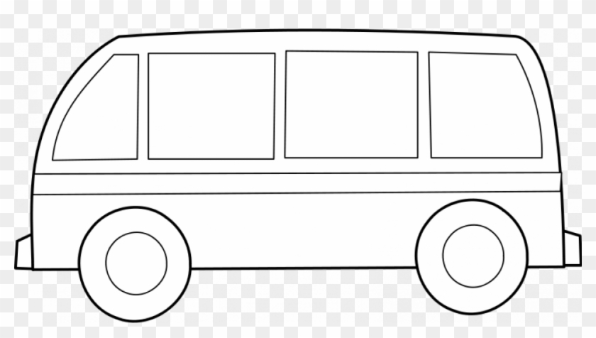 Bus Outline Vector - รูป รถ การ์ตูน ขาว ดำ - Free Transparent PNG