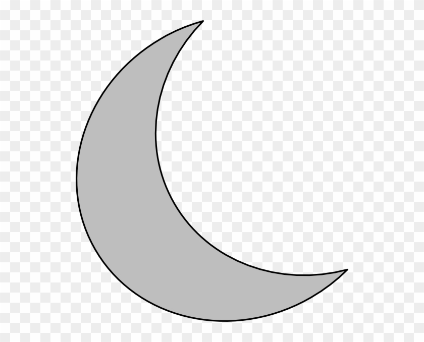 Silver Grey Moon Crescent transparent PNG - StickPNG