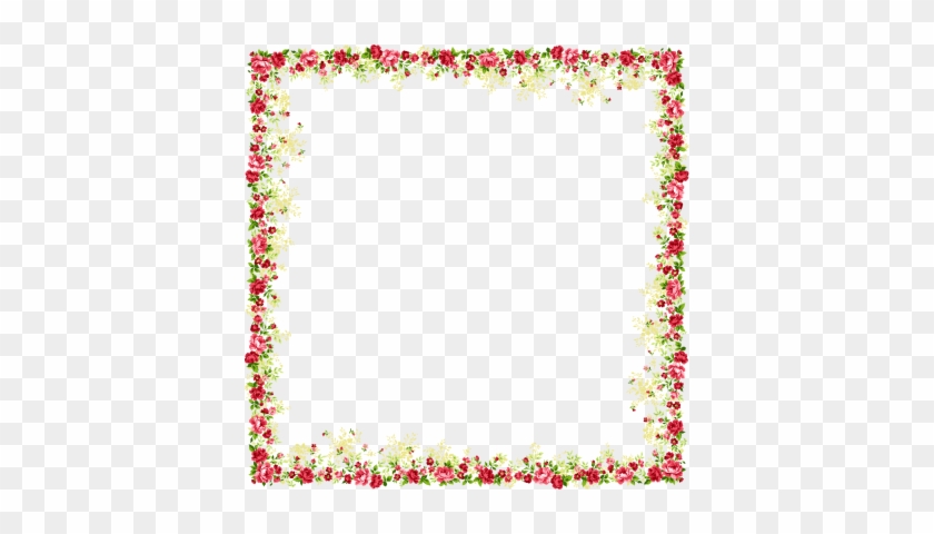 Flower And Butterfly Border Design Images Png Images - Flower Frame Png #391349