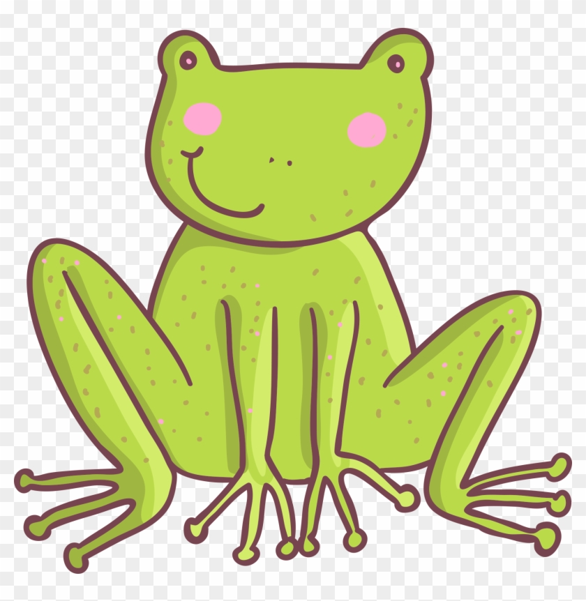 Five Little Speckled Frogs Clip Art - Cute Cartoon Animals #391487