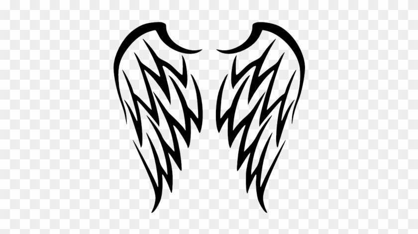 Angel wing stamp print tattoo shape black icon set Template for filling  simple winged label shape