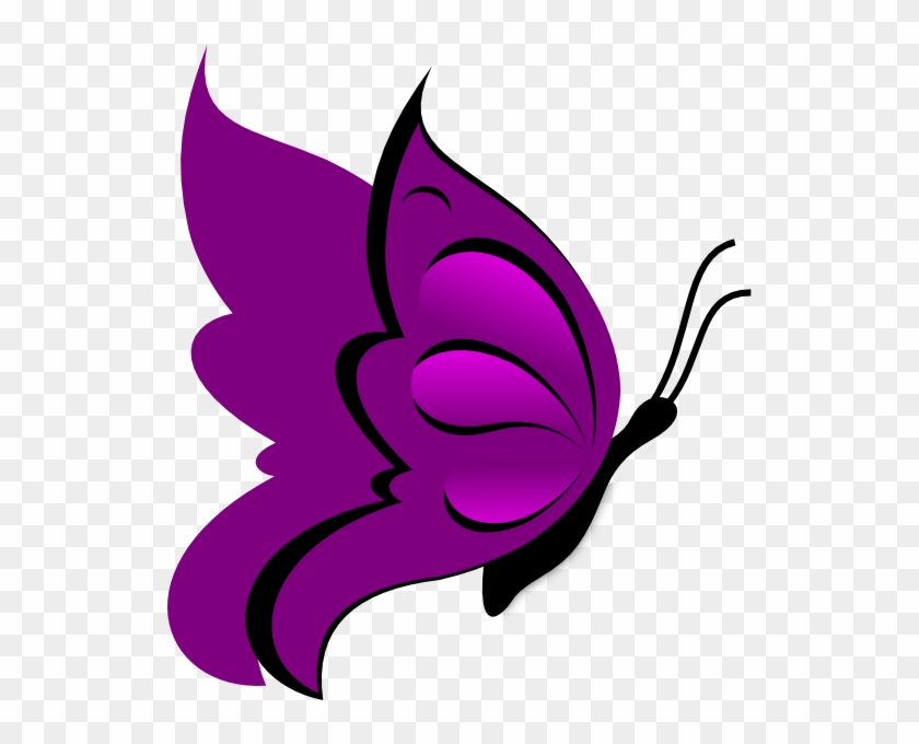 Pink And Purple Butterflies Clipart #396542