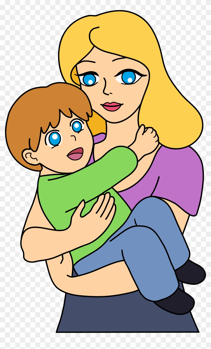 Mother Hugging Child Clip Art