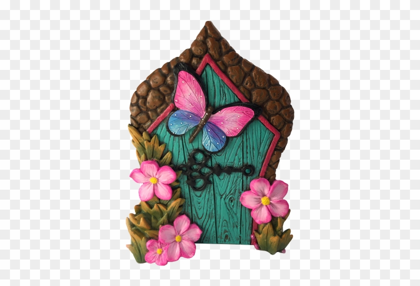 Miniature Butterfly Fairy Door For The Enchanted Garden - Fairy Door Clipart #398517